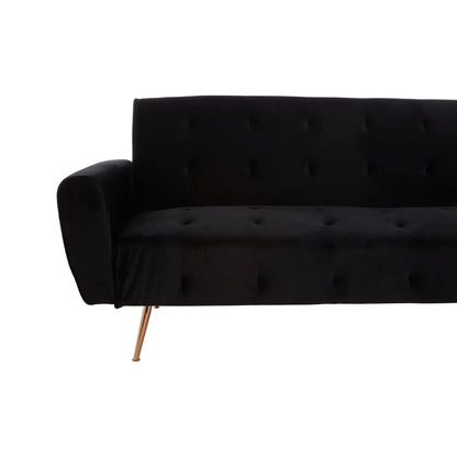 aRmanica HATTON BLACK VELVET SOFA BED