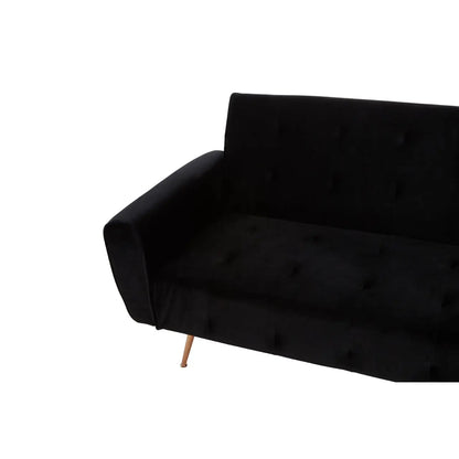 aRmanica HATTON BLACK VELVET SOFA BED