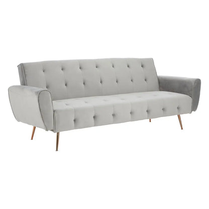 aRmanica HATTON GREY VELVET SOFA BED