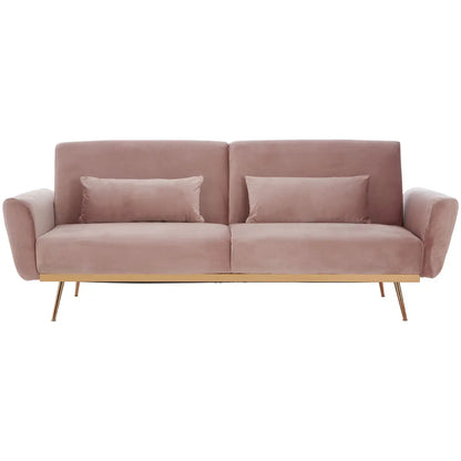 aRmanica HARRIS PINK VELVET SOFA BED