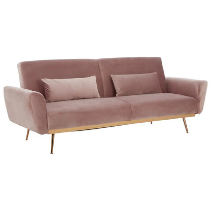 aRmanica HARRIS PINK VELVET SOFA BED