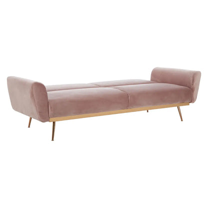 aRmanica HARRIS PINK VELVET SOFA BED