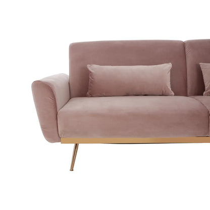 aRmanica HARRIS PINK VELVET SOFA BED