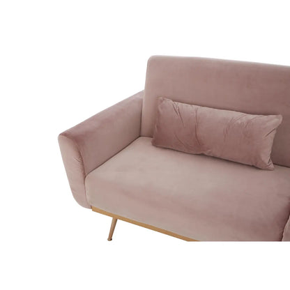 aRmanica HARRIS PINK VELVET SOFA BED