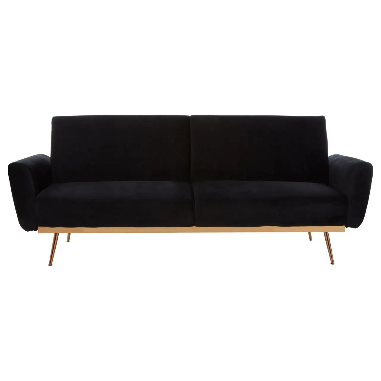 aRmanica HARRIS BLACK VELVET SOFA BED