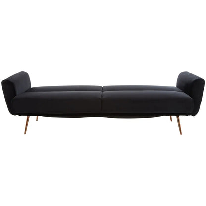 aRmanica HARRIS BLACK VELVET SOFA BED