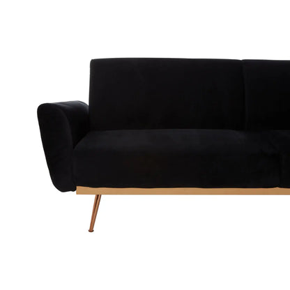 aRmanica HARRIS BLACK VELVET SOFA BED