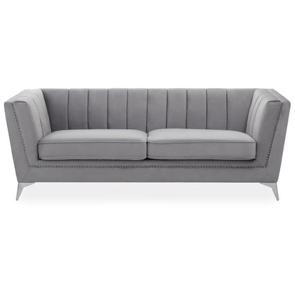 aRmanica HANIL THREE SEAT GREY VELVET SOFA