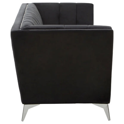 aRmanica HANIL THREE SEAT BLACK VELVET SOFA