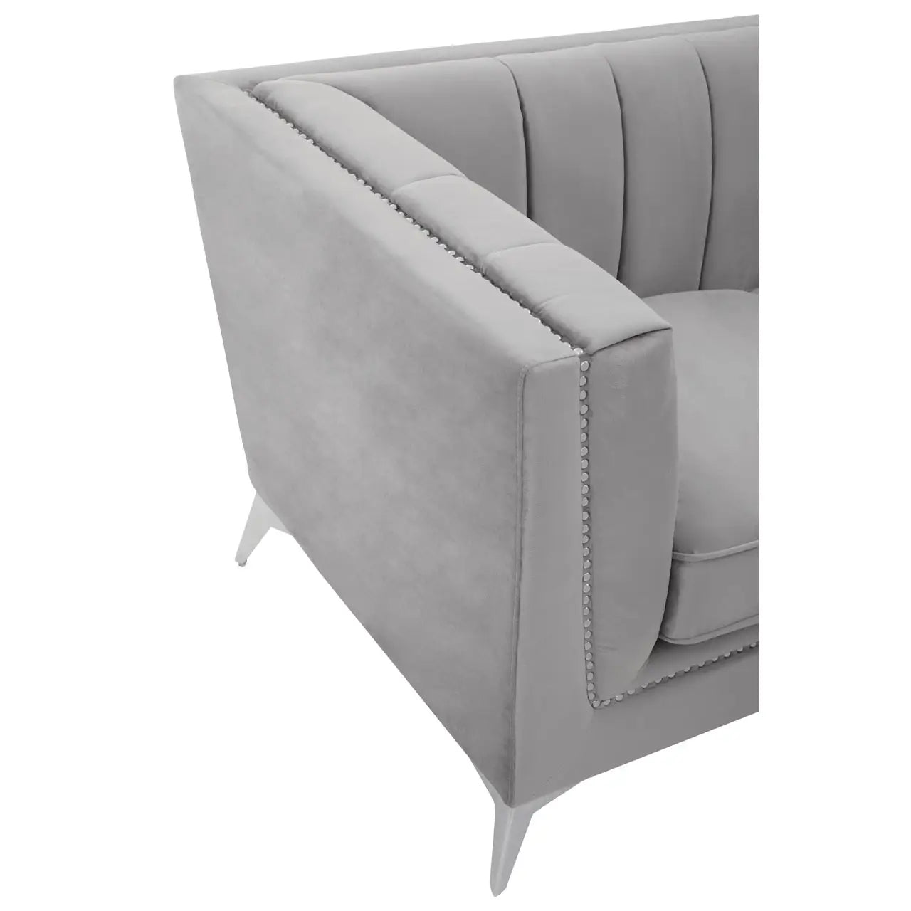 aRmanica HANIL TWO SEAT GREY VELVET SOFA