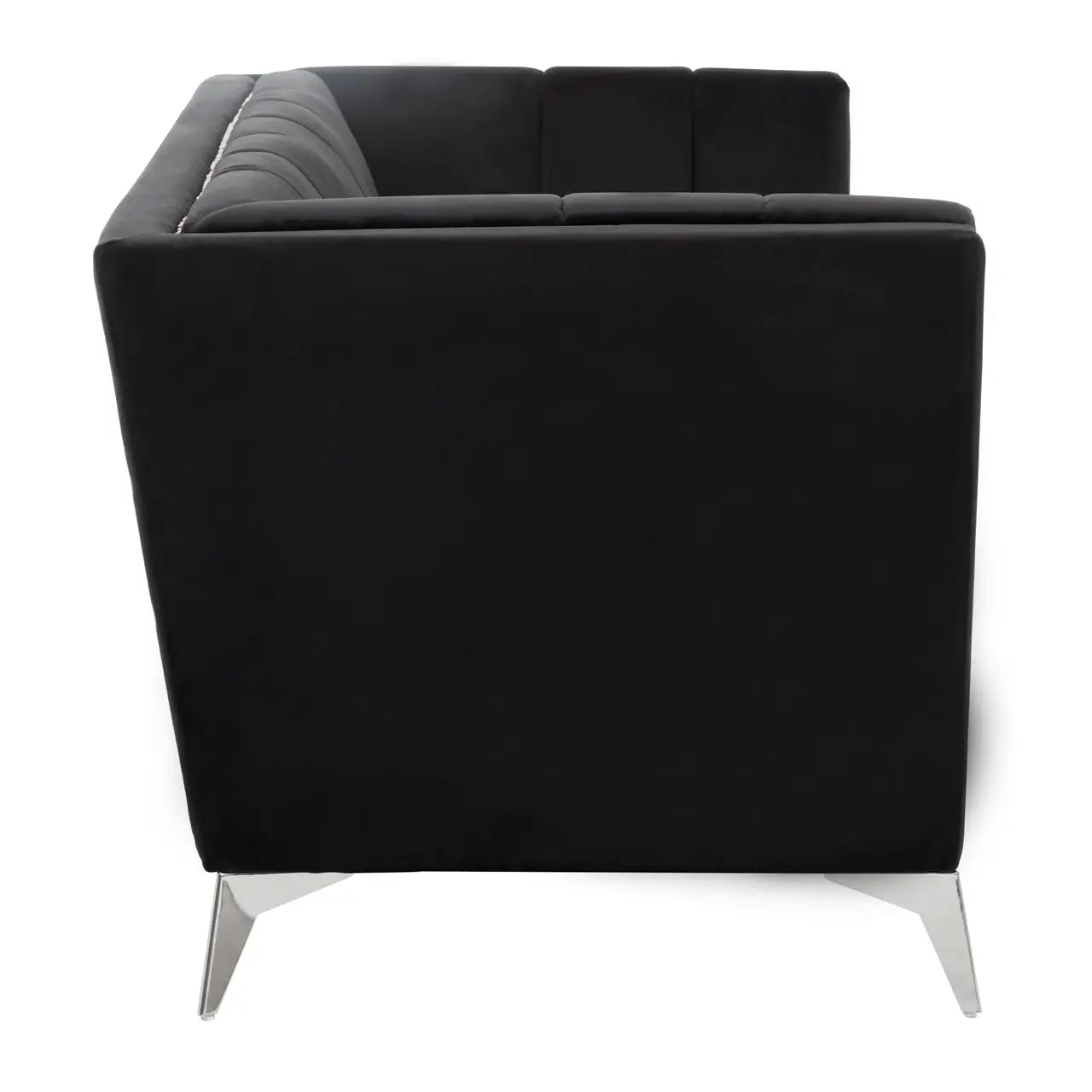 aRmanica HANIL TWO SEAT BLACK VELVET SOFA