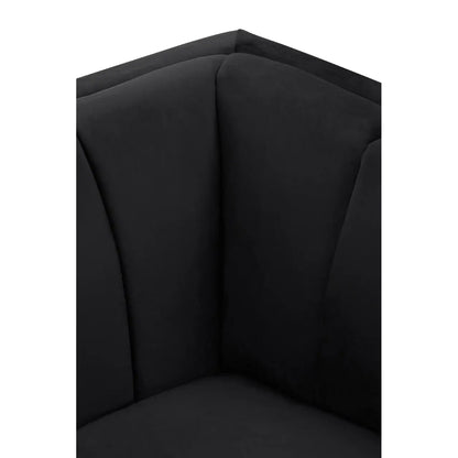 aRmanica HANIL TWO SEAT BLACK VELVET SOFA