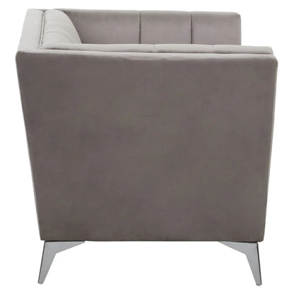 aRmanica HANIL GREY VELVET CHAIR