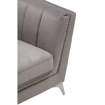 aRmanica HANIL GREY VELVET CHAIR