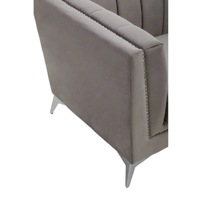 aRmanica HANIL GREY VELVET CHAIR