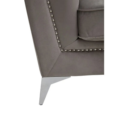 aRmanica HANIL GREY VELVET CHAIR