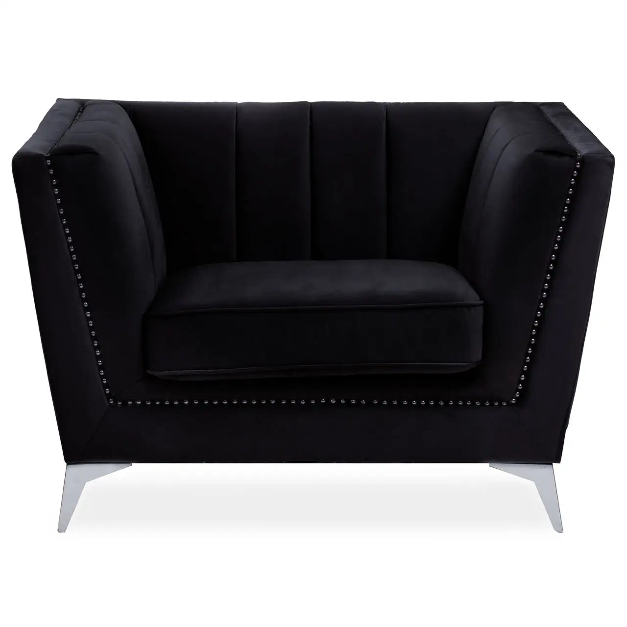 aRmanica HANIL BLACK VELVET CHAIR