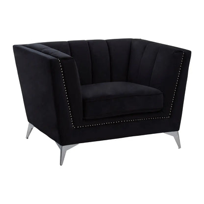 aRmanica HANIL BLACK VELVET CHAIR