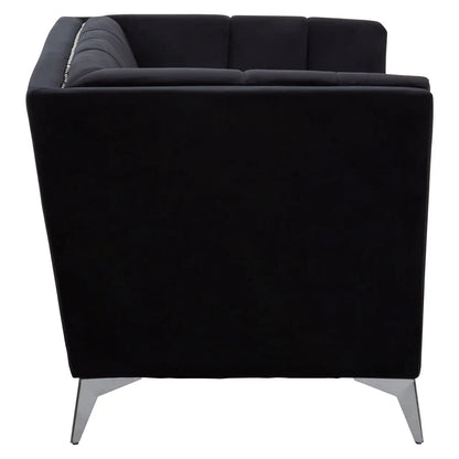 aRmanica HANIL BLACK VELVET CHAIR