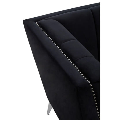 aRmanica HANIL BLACK VELVET CHAIR