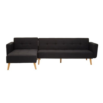 aRmanica HANEG BLACK LARGE CORNER SOFA BED