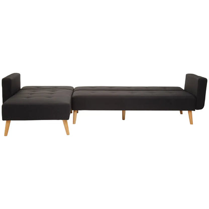 aRmanica HANEG BLACK LARGE CORNER SOFA BED