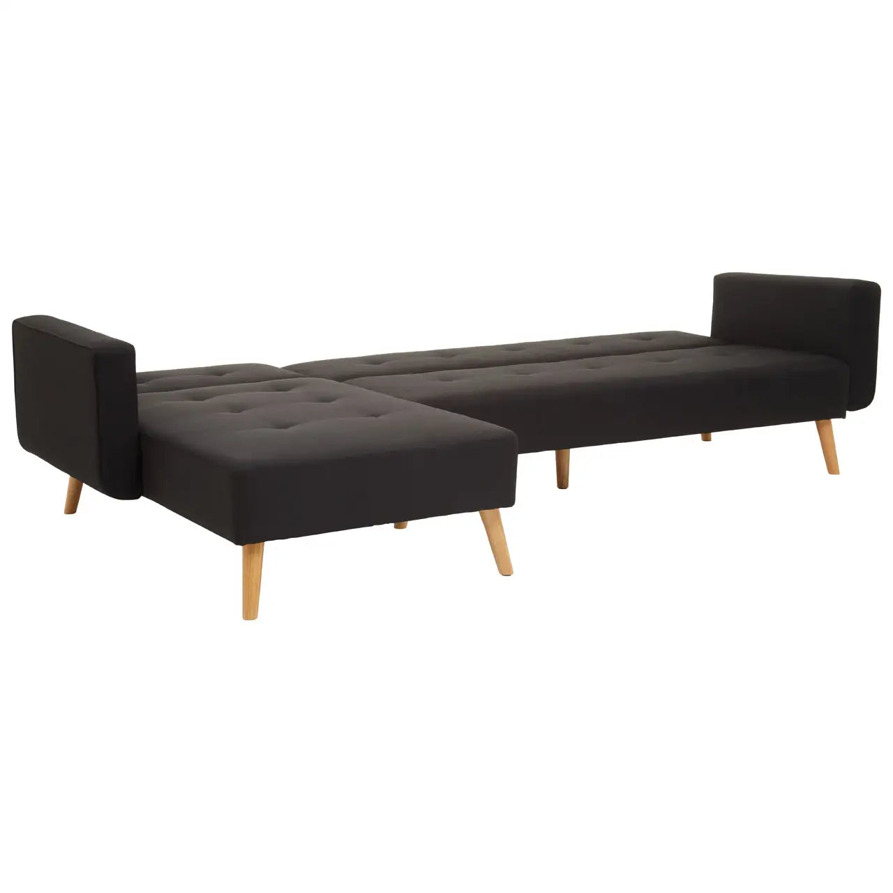 aRmanica HANEG BLACK LARGE CORNER SOFA BED