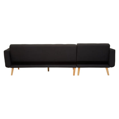 aRmanica HANEG BLACK LARGE CORNER SOFA BED