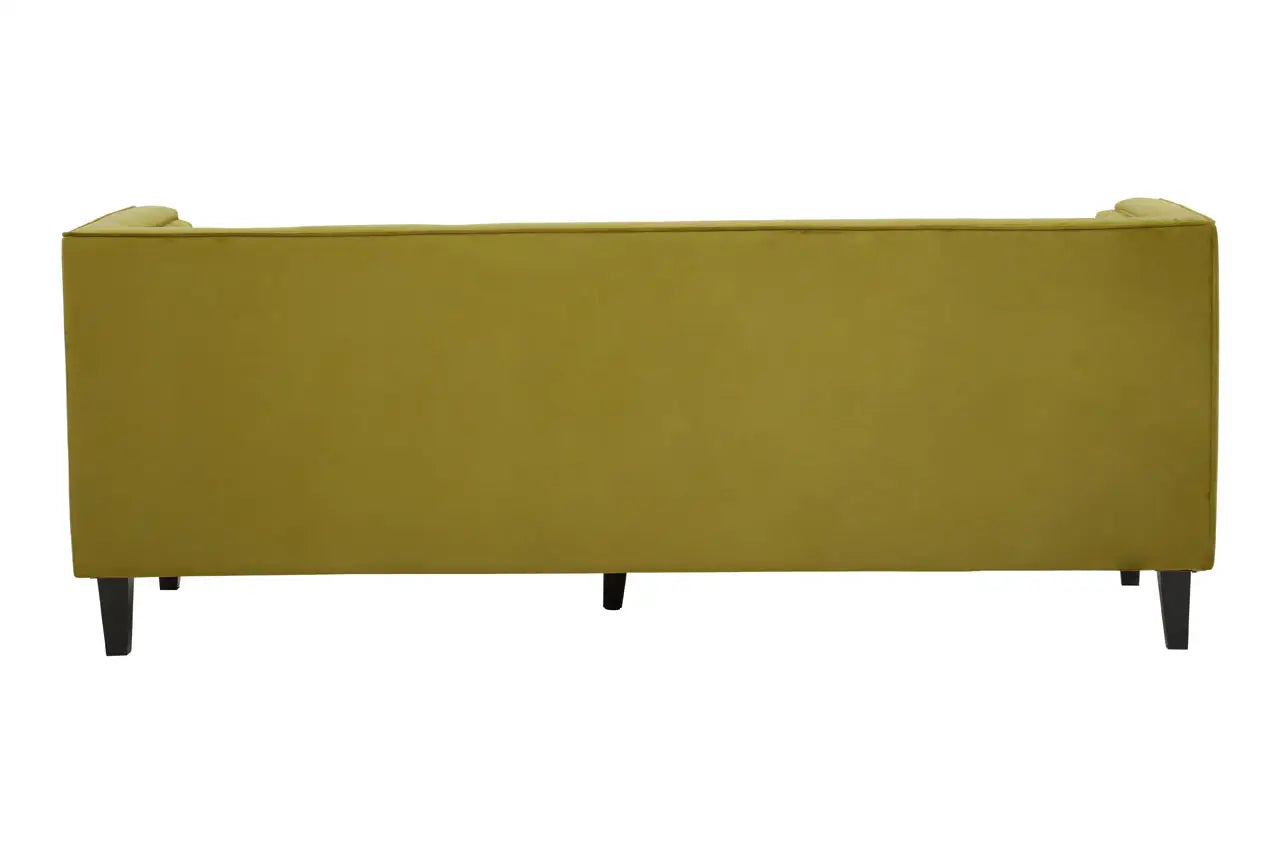 aRmanica CELIA THREE SEAT OLIVE VELVET SOFA