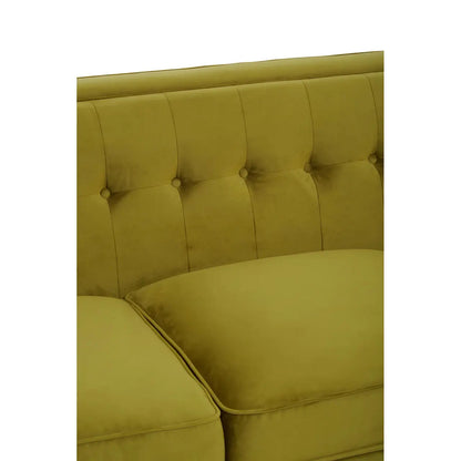 aRmanica CELIA THREE SEAT OLIVE VELVET SOFA