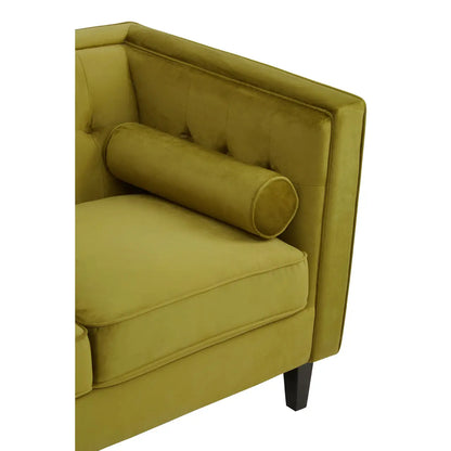 aRmanica CELIA THREE SEAT OLIVE VELVET SOFA