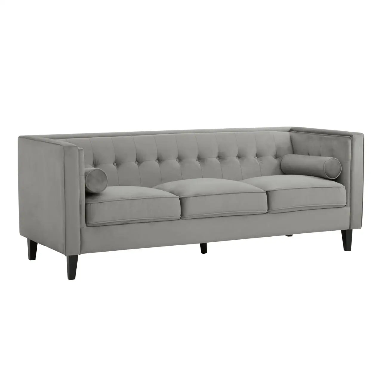 aRmanica CELIA THREE SEAT GREY VELVET SOFA