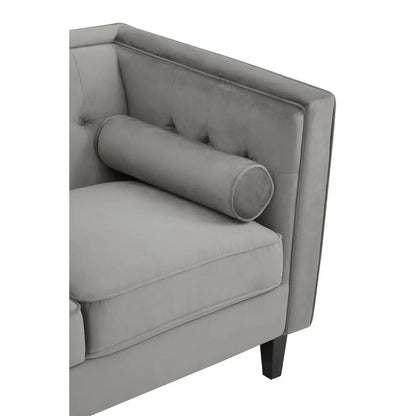 aRmanica CELIA THREE SEAT GREY VELVET SOFA