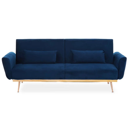 aRmanica HARRIS DARK BLUE VELVET SOFA BED