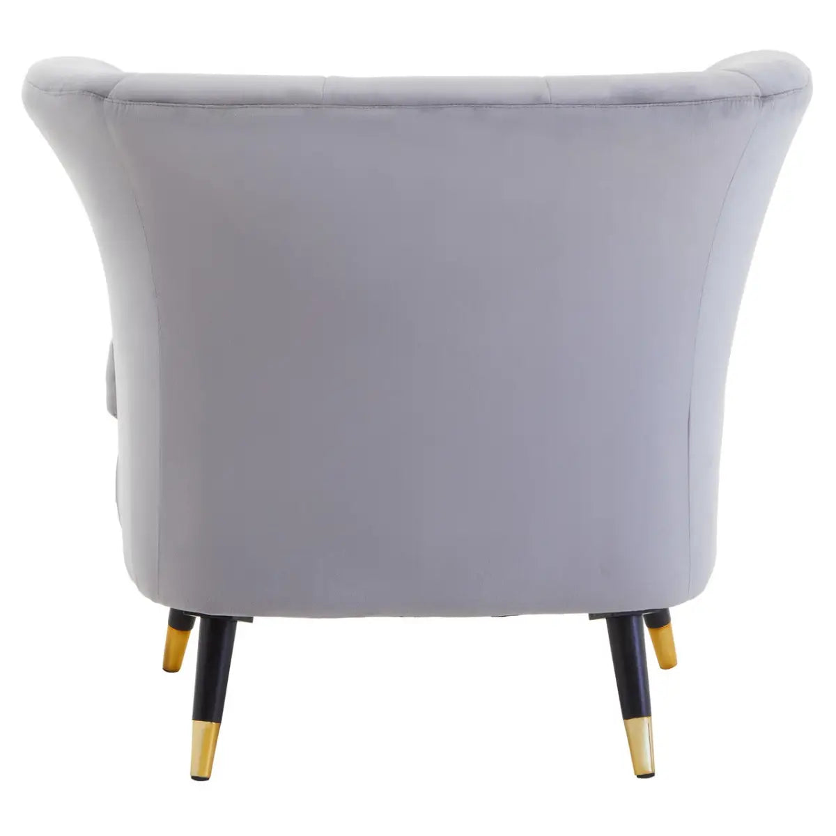 aRmanica LORETTO GREY VELVET SCALLOPED CHAIR