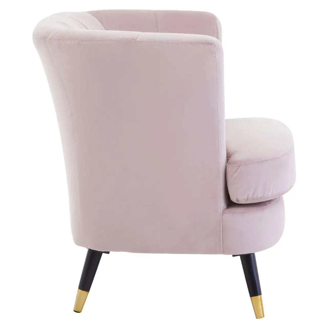 aRmanica LORETTO DUSKY PINK VELVET SCALLOPED CHAIR