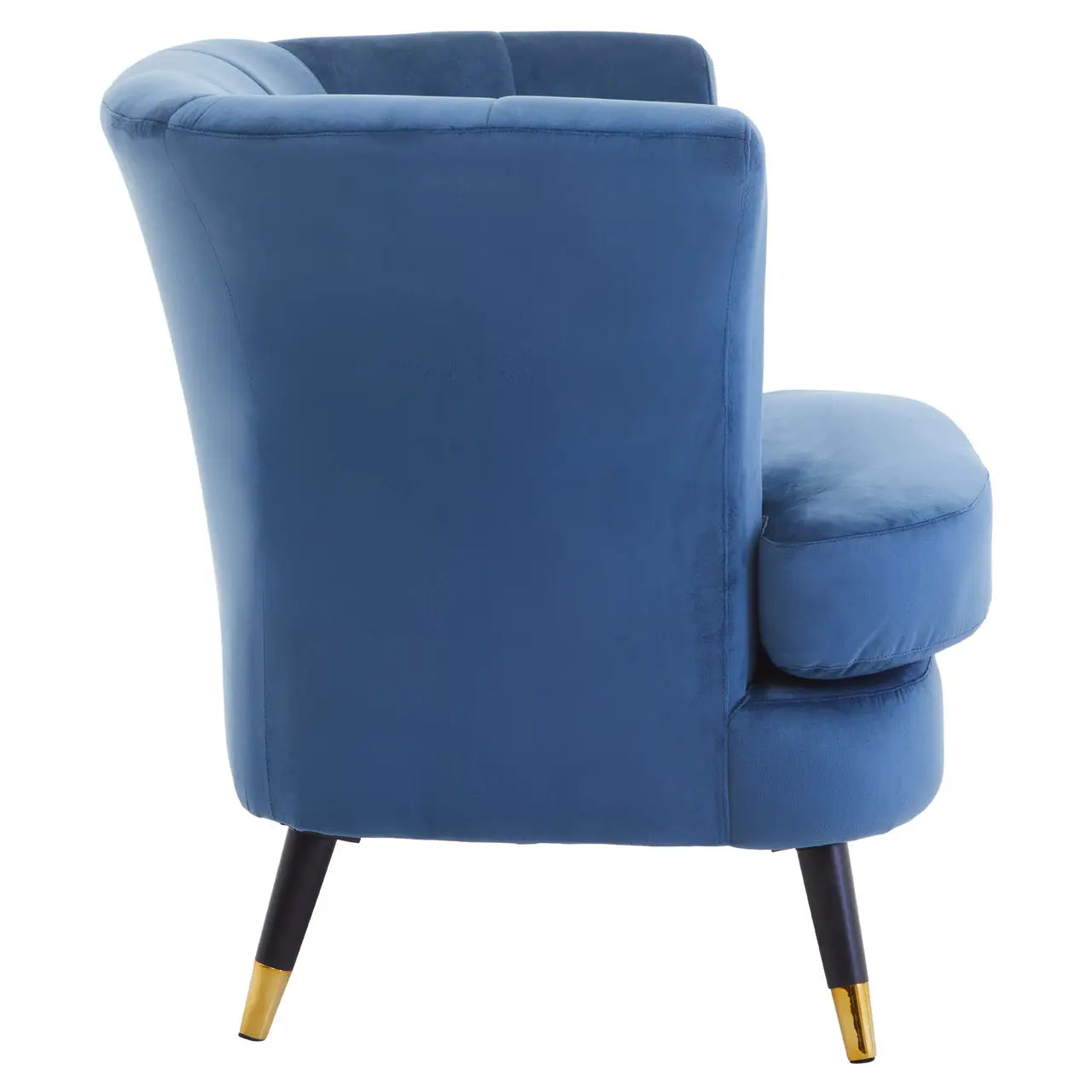 aRmanica LORETTO DUSKY MIDNIGHT VELVET SCALLOPED CHAIR