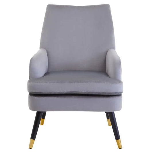 aRmanica LORETTO GREY VELVET ARMCHAIR