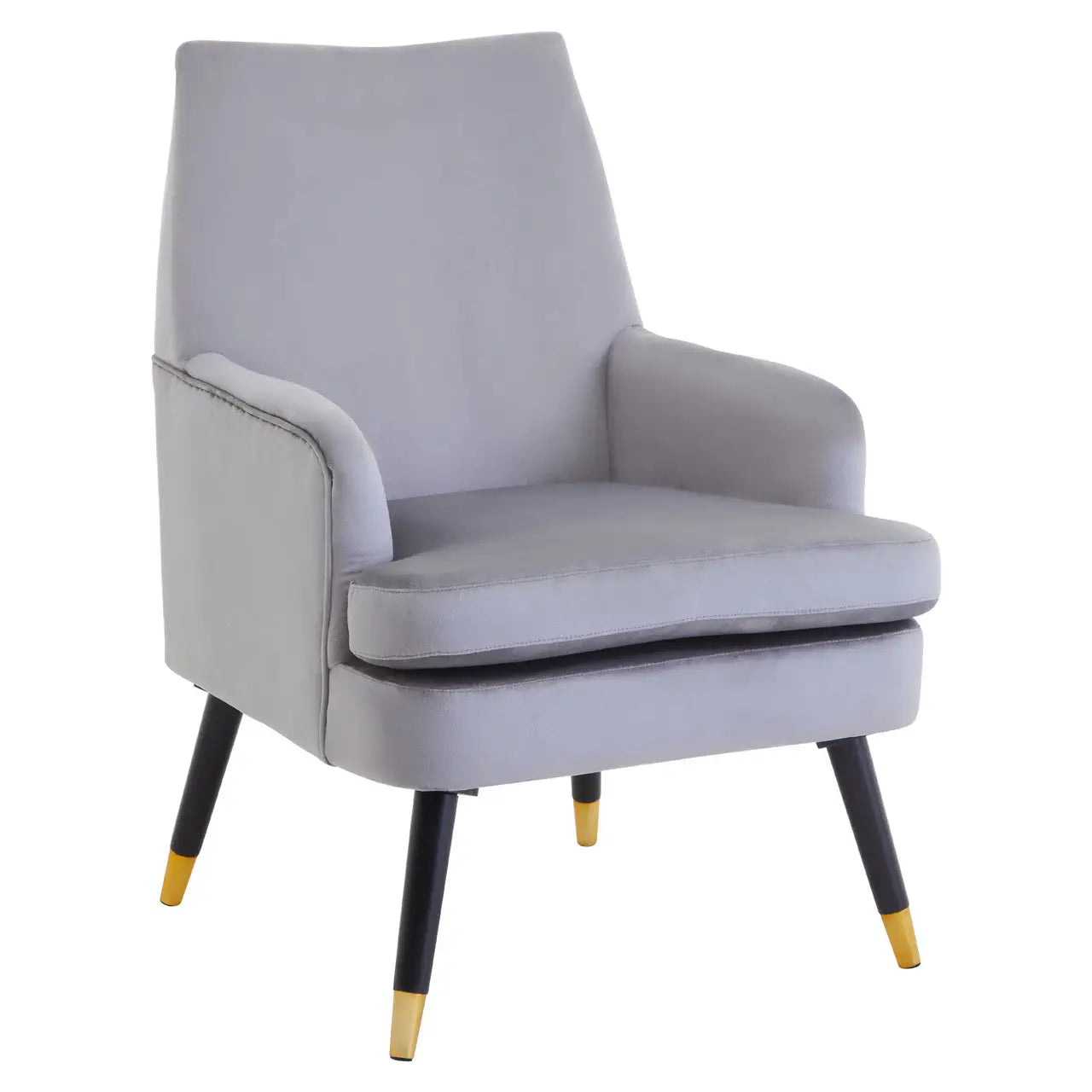 aRmanica LORETTO GREY VELVET ARMCHAIR