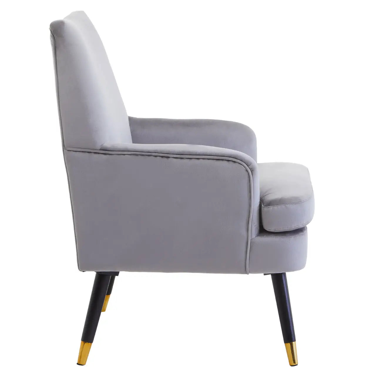 aRmanica LORETTO GREY VELVET ARMCHAIR