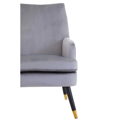 aRmanica LORETTO GREY VELVET ARMCHAIR