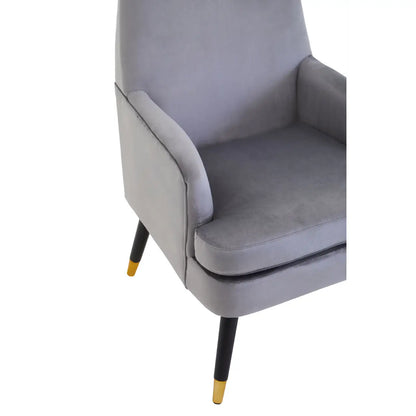 aRmanica LORETTO GREY VELVET ARMCHAIR