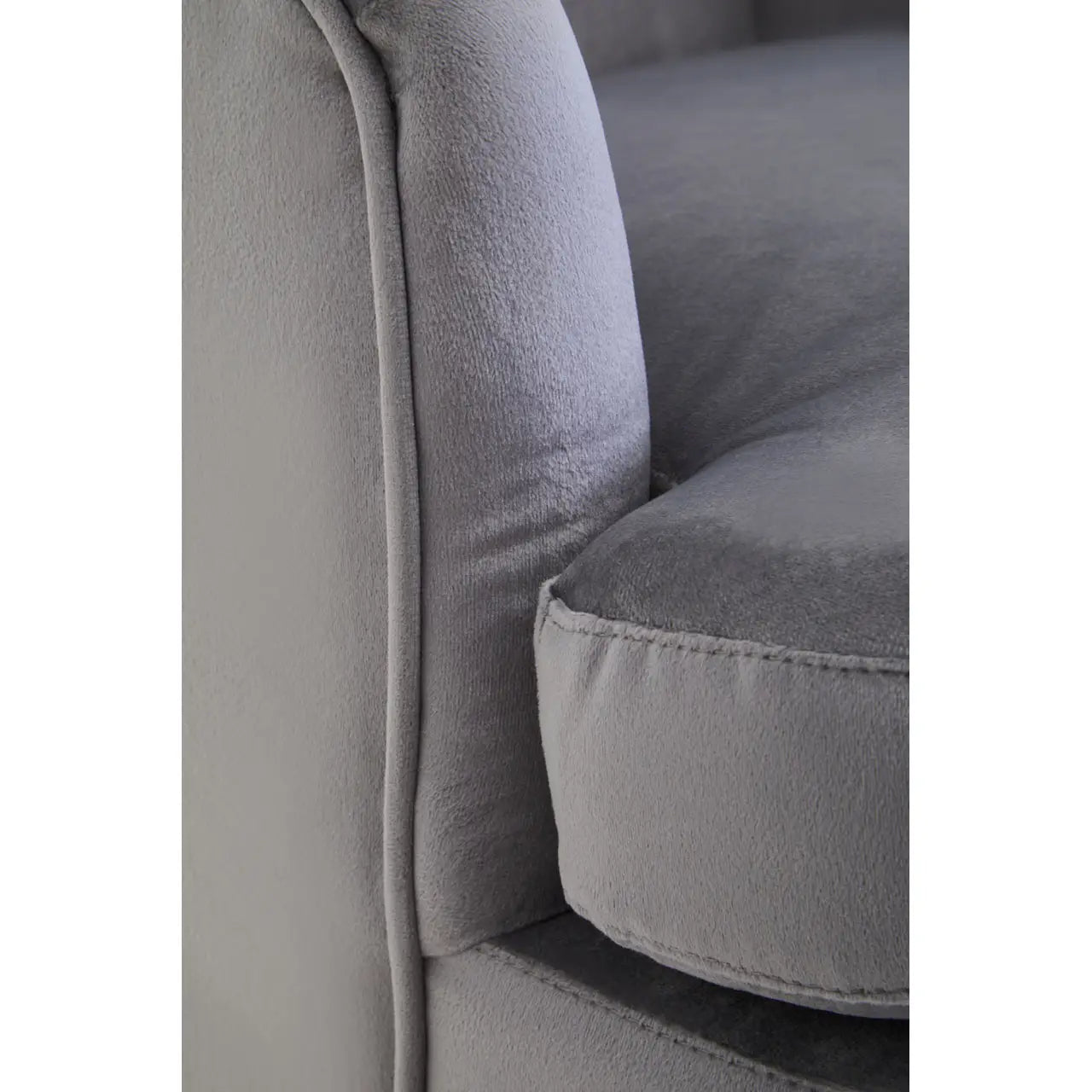 aRmanica LORETTO GREY VELVET ARMCHAIR