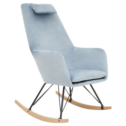 aRmanica BERLIN BLUE VELVET ROCKING CHAIR