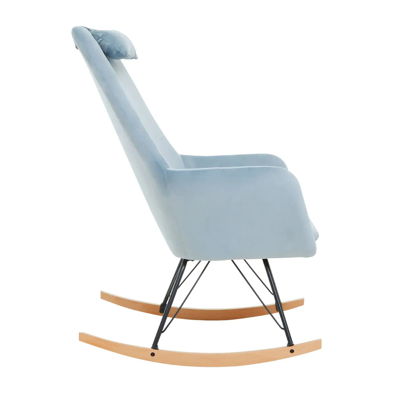 aRmanica BERLIN BLUE VELVET ROCKING CHAIR