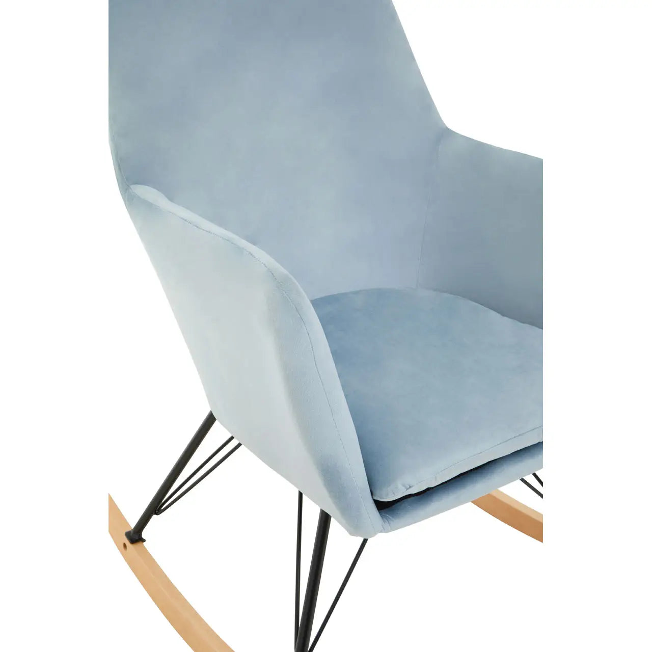 aRmanica BERLIN BLUE VELVET ROCKING CHAIR