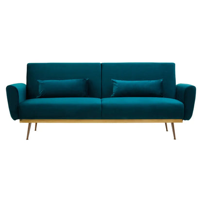 aRmanica HARRIS GREEN VELVET SOFA BED