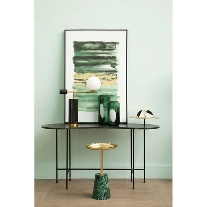 aRmanica AVOL GOLD SIDE TABLE GREEN MARBLE EFFECT BASE