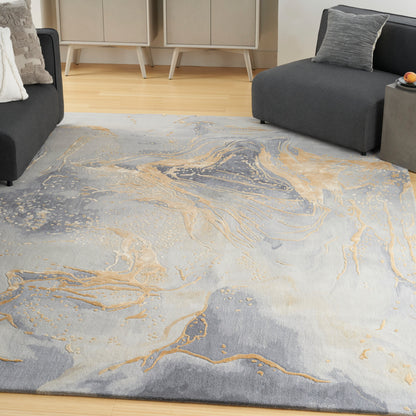 aRmanica PRISMATIC GREY GOLD RUG by NOURISON