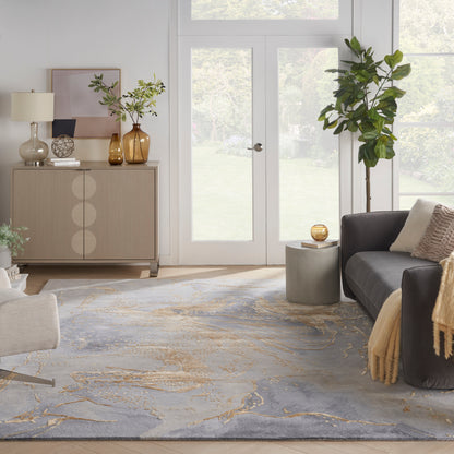 aRmanica PRISMATIC GREY GOLD RUG by NOURISON